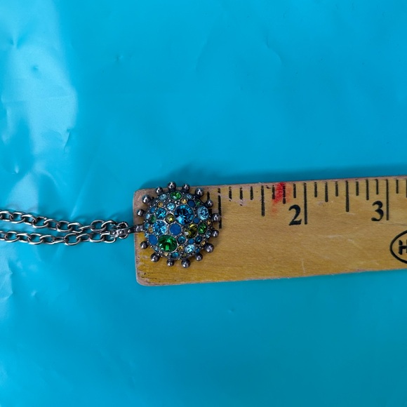 Patricia Locke pre-owned turquoise & green  crystal neckace, signed ‘11 - Picture 9 of 12